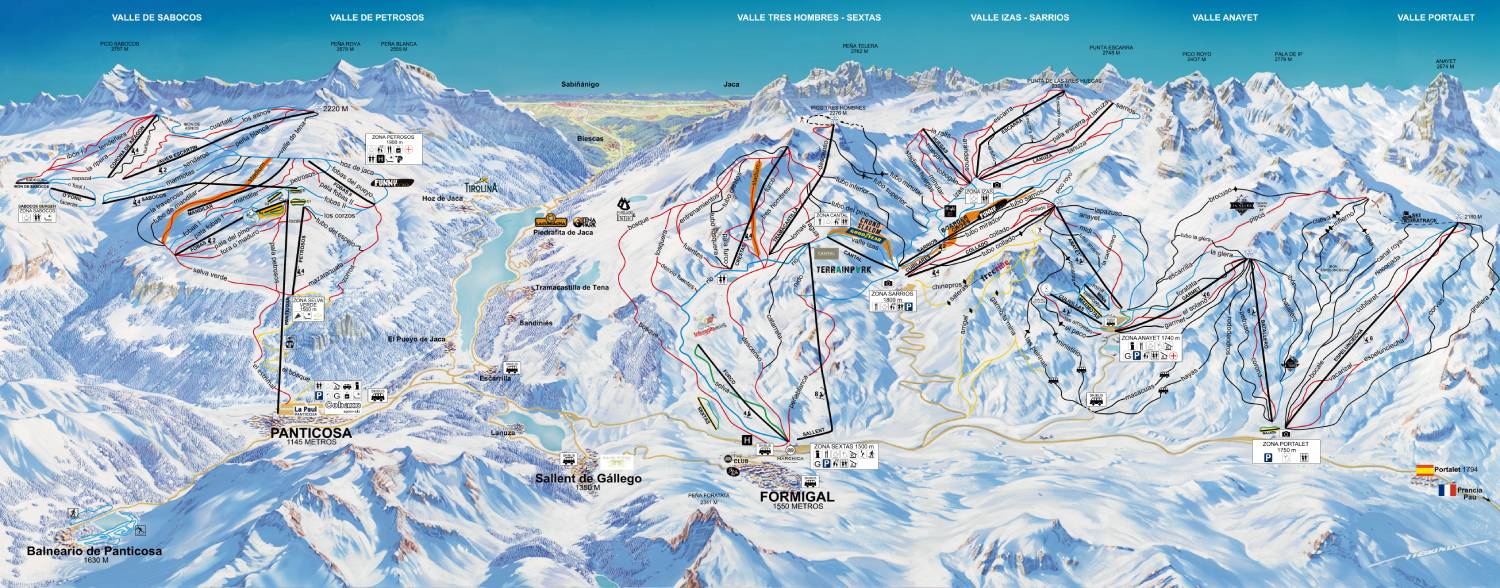 plano de pistas formigal panticosa
