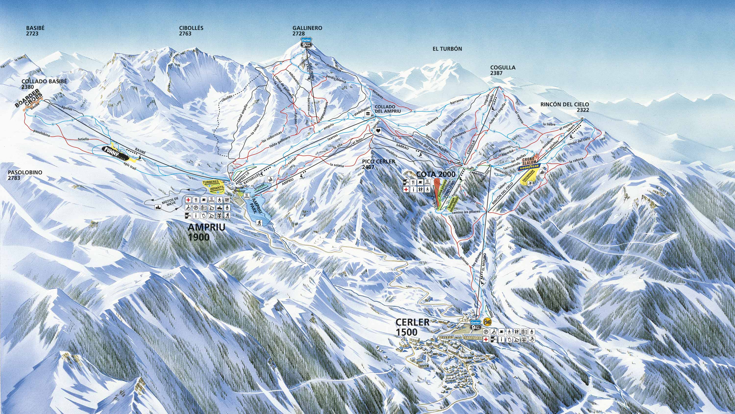 Plan of Slopes Cerler | Cerler Ski Resort